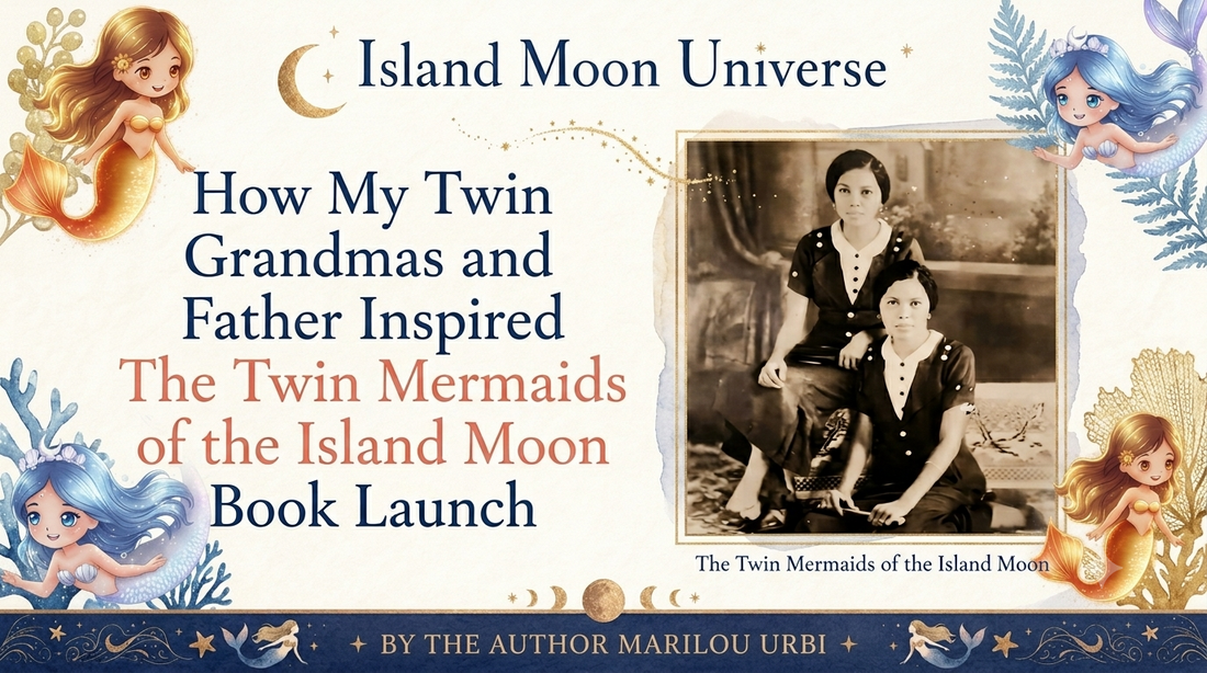 How My Twin Grandmas and Father Inspired The Twin Mermaids of the Island Moon Book Launch