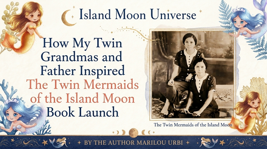 How My Twin Grandmas and Father Inspired The Twin Mermaids of the Island Moon Book Launch